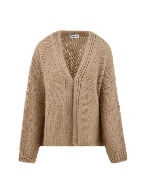 Cardigan lavorazione grossa ATTIC & BARN | MATKN021-EUCALIPTO-TOR